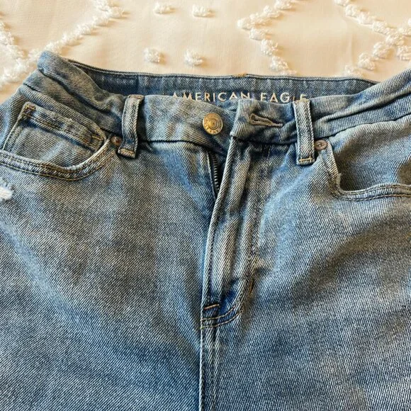 American Eagle Curvy Mom Ripped Stretch Jeans SIZE 0 - Picture 6 of 12